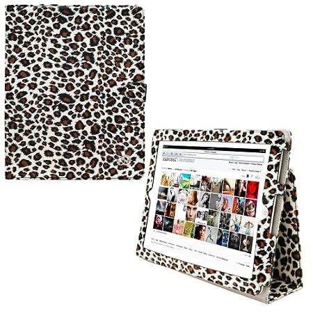 iPad 3eme generation iPad 2 Housse en cuir pour Apple iPad 2 avec rabat/stand de positionnement support et le sort de veille (Leopard Print)