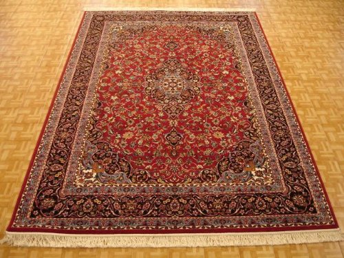 7x10 Red Persian Kashan Rug