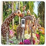 Rikki Knight Giraffe Statue-Single Toggle Light Switch Plate