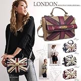 ユニオンジャック veritajp LONDON ロンドン 660248 3WAY ポシェット ミニショルダーバッグ 斜めがけ トラッド プリティッシュ フェイクレザー レディー