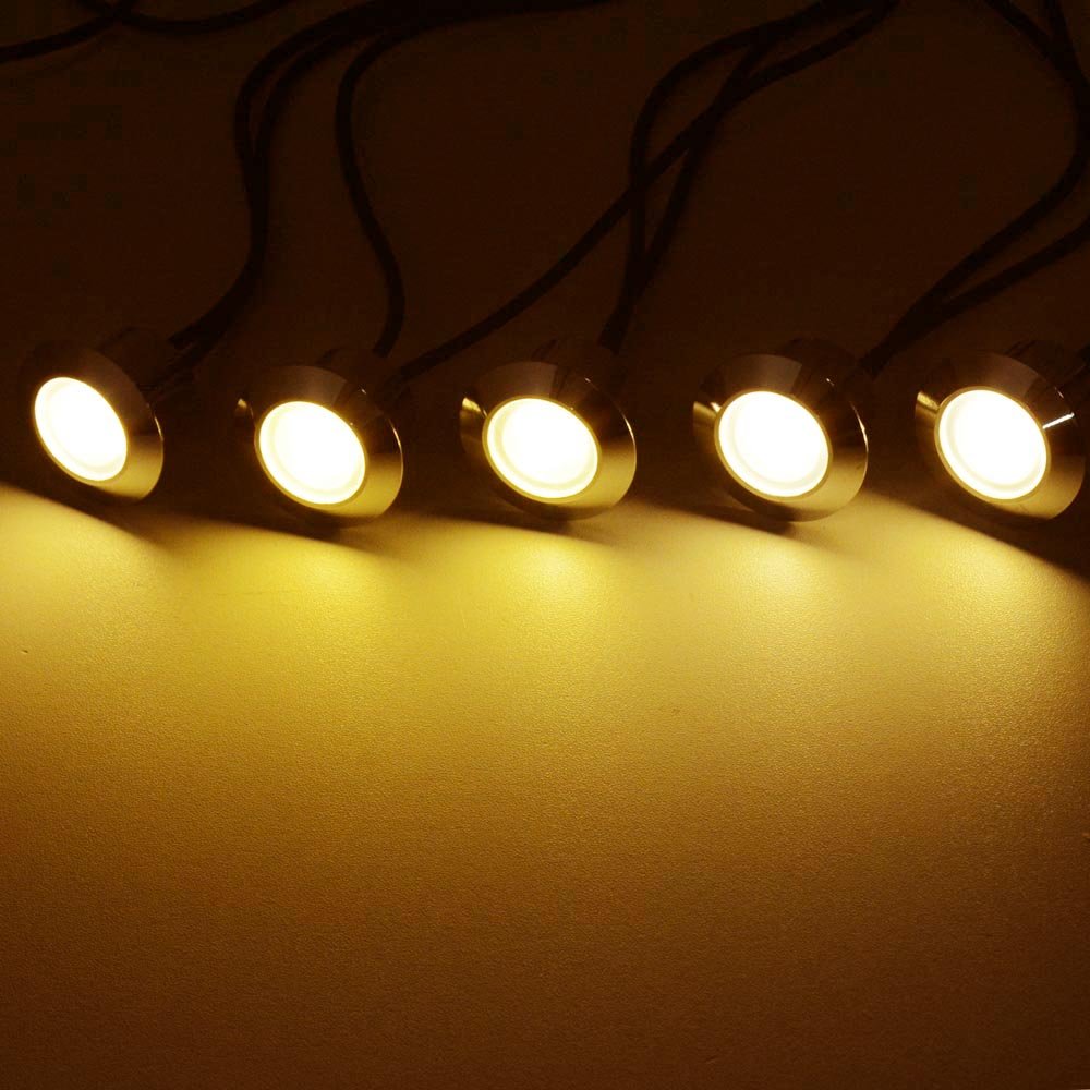 10pc Deck Garden Mall Step Stair Landscape LED Lights Low