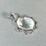 Crystal Sterling Silver Plated pendant - Lovely Transperent Crystal Stone