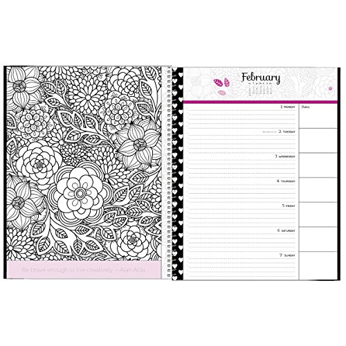 2016 Adult Coloring Book Calendar Designer Organizers Planner Office