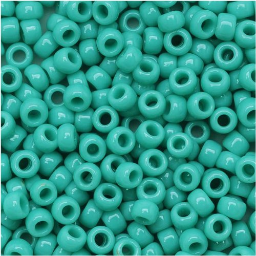 Toho Round Seed Beads 8/0 #55 'Opaque Turquoise' 8 Gram Tube