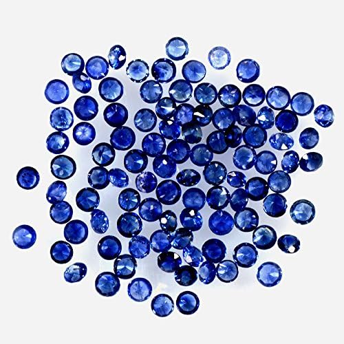 Starjewelryco 2.95 Cts Natural Top Brilliant Lustrous Royal Blue Sapphire Round Cut Lot Loose Gemstone Oldmogok Unheated Stone Size 1.5 upto 2 mm