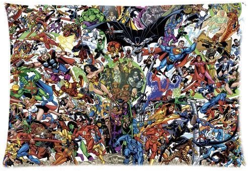 Marvel vs Dc comics Standard Zippered Pillowcase Cover 20"x30" inch (50X76cm)-Two Sides by Cozy Bedding