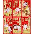 中国お年玉袋 紅包（ホンバオ）6枚セット #538