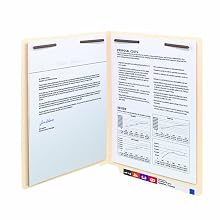 Smead End Tab Fastener File Folders, Letter Size, 14 Point, Straight Cut, Reinforced Tab, Two Fasteners in Positions #1 and #3, Manila, 50 Per Box (34215)