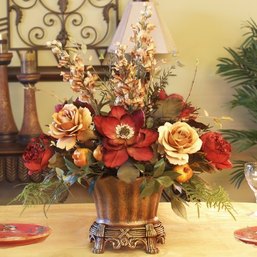 Magnolia & Rose Silk Floral Centerpiece AR246-85