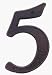 3050-3 5IN. BLACK PLASTIC NUMB DESC:#3