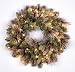 24" Carolina Pine Pre-Lit Artificial Christmas Wreath w/Pine Cones -Clear Lights