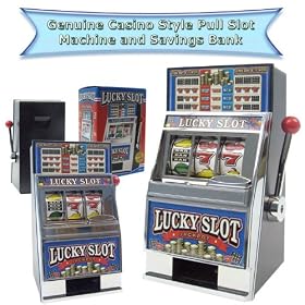 Trademark Poker Play The Game Lucky Slot Machine Bank: Sports &amp; Outdoors