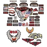 41pc Embroidered Biker Patch Assortment