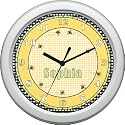 Personalized Gingham Nursery Clock ~ Bumble Bee ~