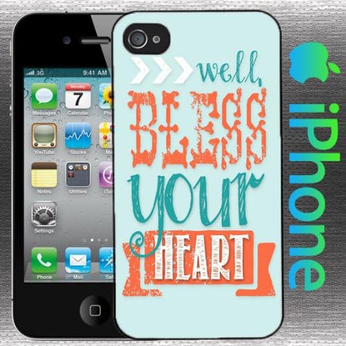 Southern Girl Sayings : Well Bless Your Heart Iphone 5 / 5s Light Blue, White and Orange