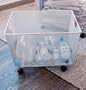 Mesh Rolling Bin (Silver) (14.5"H x 15.4"W x 20"D)