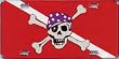 Pirate Dive Flag Metal License Plate