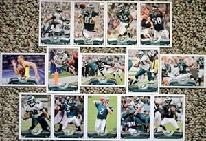 2013 Topps Football Philadelphia Eagles Team Set In a Protective Case - 14 cards including Maclin, Matt Barkley RC, Jackson, Vick, Foles, McCoy, Johnson RC, Ertz RC, Cole, Bryce Brown, Maysonet RC, Celek, Demarco Ryans, and a Team Leaders Card.