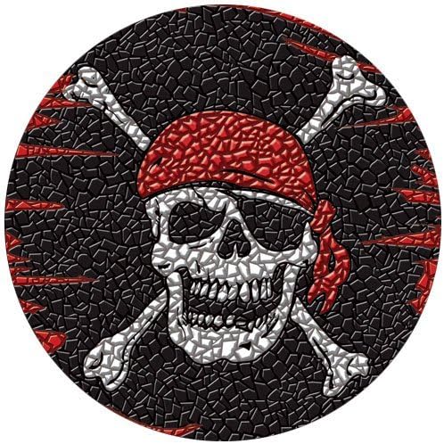 POOLSAIC Pirate Flag Pool Mosaic Art - Small 29" Diameter