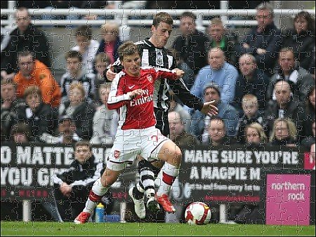 Jigsaw of Andrey Arshavin (Arsenal) Ryan Taylor (Newcastle) from Arsenal FC