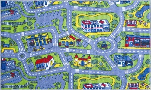 Childrens Toyshop  Toys : LA Rug Driving Time Rug 19"x29"