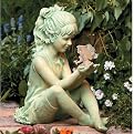 Girl with Fairy Stoneglow Statue