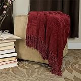 Illumina Chenille Burgundy Throw