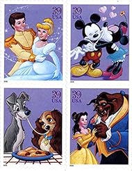 Toy: Disney Romance Block of Four 39 Cent U.S. Stamps By USPS Scott 4025-28