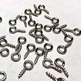 Moxx Small Silver Tone Eye Screw Eye Bail Finding 8mm 50-pack