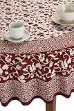 Tablecloth Pisa Burgundy 70 Rd