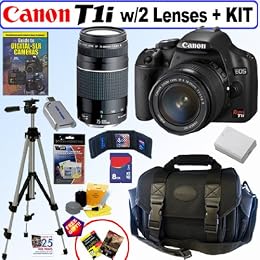 Canon EOS Rebel T1i - Digital camera - SLR - 15 1 Mpix - Canon EF-S 18-55mm IS and EF 75-300mm lenses - optical zoom 3 x - supported memory SD SDHC