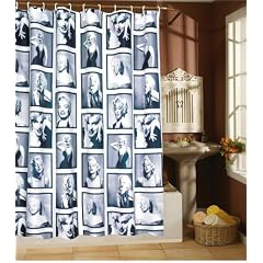 Duschvorhang Wannenvorhang Marylin Monroe 180x200cm, incl. 12 Ringe