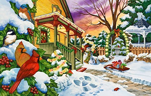 Winter Evening - A 100 Piece Jigsaw Puzzle by SunsOut.