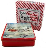 Claxton Fruitcake in a Beautiful Holiday Christmas Tin