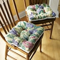 Floral Non-slip Chair Pads by Collections Etc