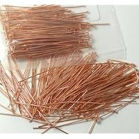 240 Head Pins .029dia X 1.5 Inch Copper Plating Over Brass Standard 21 Gauge Wire Beadsmith Headpins
