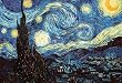 Vincent Van Gogh (The Starry Night) Framed Art Poster Print - 24" X 36"