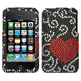 MyBat Apple iPhone 3G / iPhone 3GS Diamante Protector Cover - Curve Heart