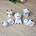 Lovely Cat Shape Chopsticks Holder Stand Ceramic Chopsticks Forks Holder Home Decoration Chopsticks Holder (Set of 5)