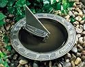 Weathered Bronze Sailboat Sundial Birdbath