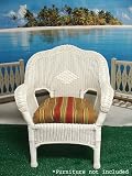 Wicker Furniture Outdoor Patio Chair Cushion - Cinnamon Stripe
