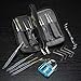 25 Pieces Premium Practice Lock Pick Set, Centh Crystal Transparent Blue Professional Visible Cutaway Inside View Padlocks with 2 keys, 24pcs Various Picks Crochet Hook, Wrenches