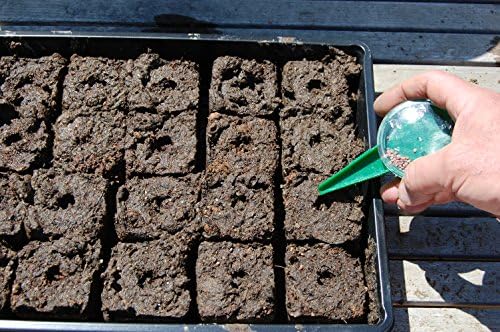 Deeply Rooted Organics Dial Seeder for Soil Blocks (Green) Adjustable Garden Sowing Seeder - Flower, Plant, and Vegetable Seed Spreader