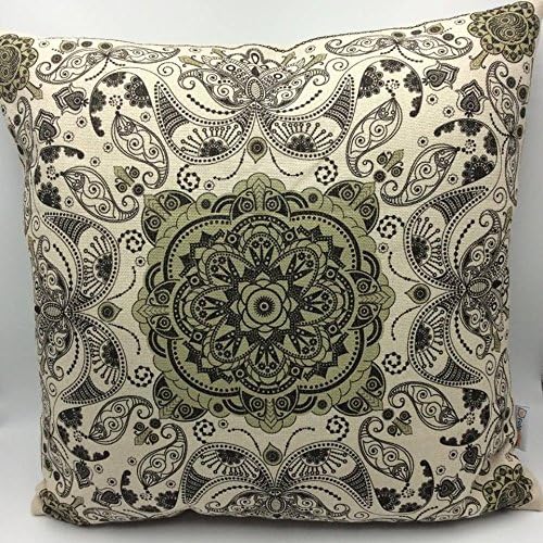 Dejavu - PILLOW CASE COVER - Printed the Same Design on Both Sides (Front &amp; Back) - Cotton_Linen 19 x 19 Inches