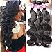 YAEONS Hair Brazilian Hair 3 Bundles Body Wave Grade 5A Unprocessed Virgin Human Hair Weave Extensions(18