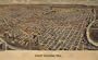 BIRDS EYE VIEW CITY OF FORT WORTH TEXAS MAP SMALL VINTAGE POSTER REPRO
