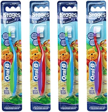 Oral-B Stages 2 Toothbrush 2 - 4 years 4 Pack /GENUINE and ORIGINAL Packing