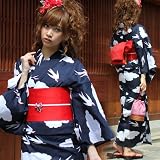 浴衣 セット 新作 2012 お仕立て上がり女性浴衣3点セット「紺色に...