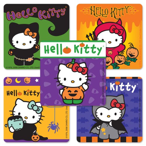 Hello Kitty Halloween Stickers - 75 Per Pack