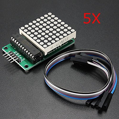 5Pcs MAX7219 Dot Matrix Module MCU LED Control Module Kit For Arduino / . 5Pcs MAX7219 Dot Matrix Module MCU LED Control Module Kit For Arduino . . Specifications: . A single module can driv